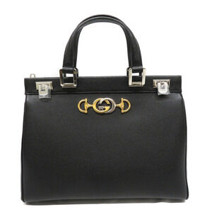 Gucci Zumi Bag Handbag Shoulder Black Leather